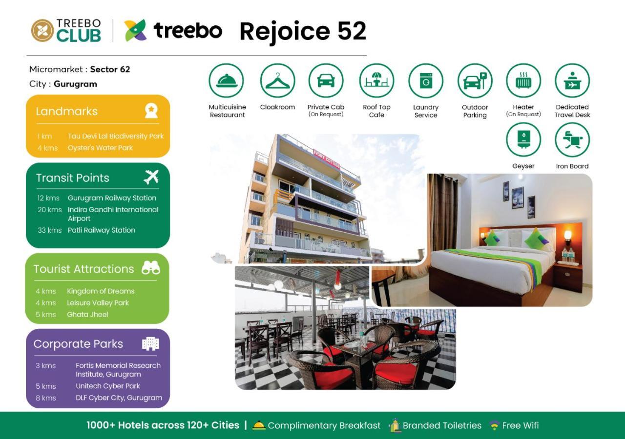 Treebo Rejoice 52 - 3Km From Huda City Metro Station Badshahpur Eksteriør bilde